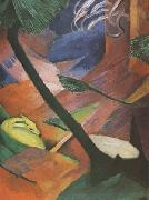 Franz Marc Deer in the Forest (mk34) oil on canvas